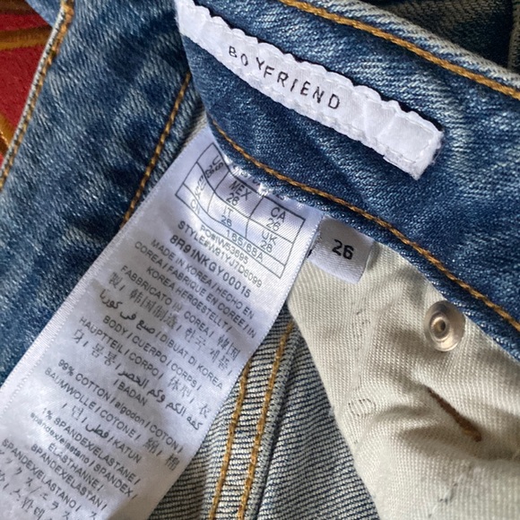 Boyfriend slim-fit high rise baggy leg jeans - Picture 7 of 9